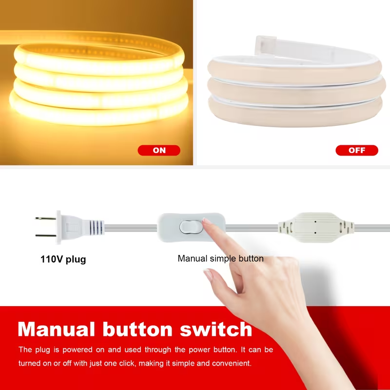 High-Lumen Cob Led Strip Light - Outdoor Power Strip Weatherproof recension och pris